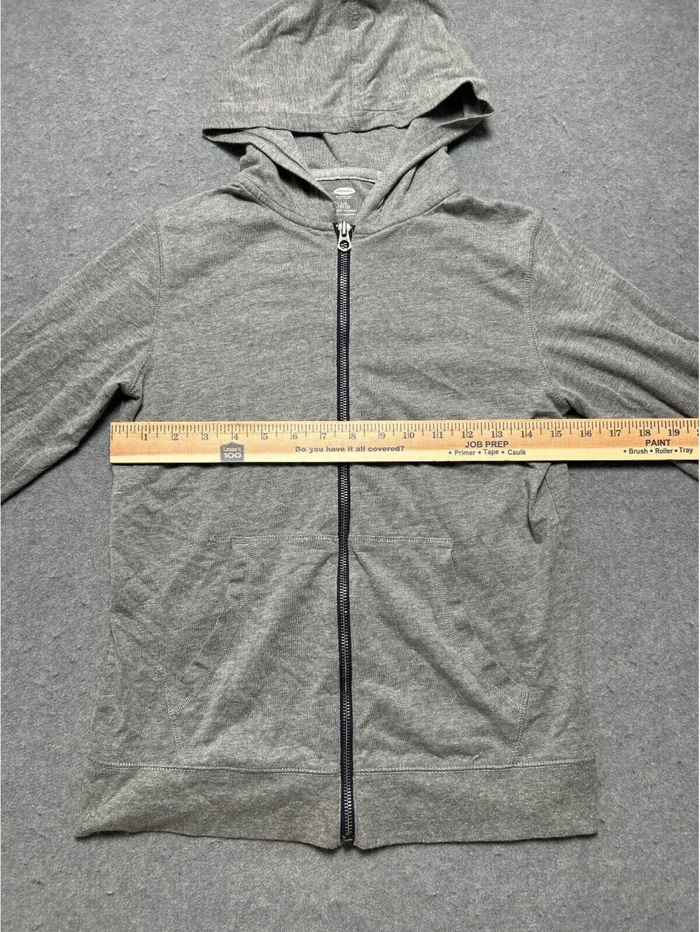 Old Navy Kids Gray Full Zip Hooded Jacket Hoodie Size L 10-12